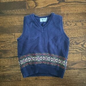 Vintage navy sweater vest (m but fits Small with layering)